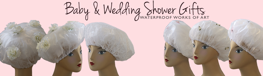 Creative Associates Online - The Baby & Wedding Shower Gift - Designer Shower Caps header